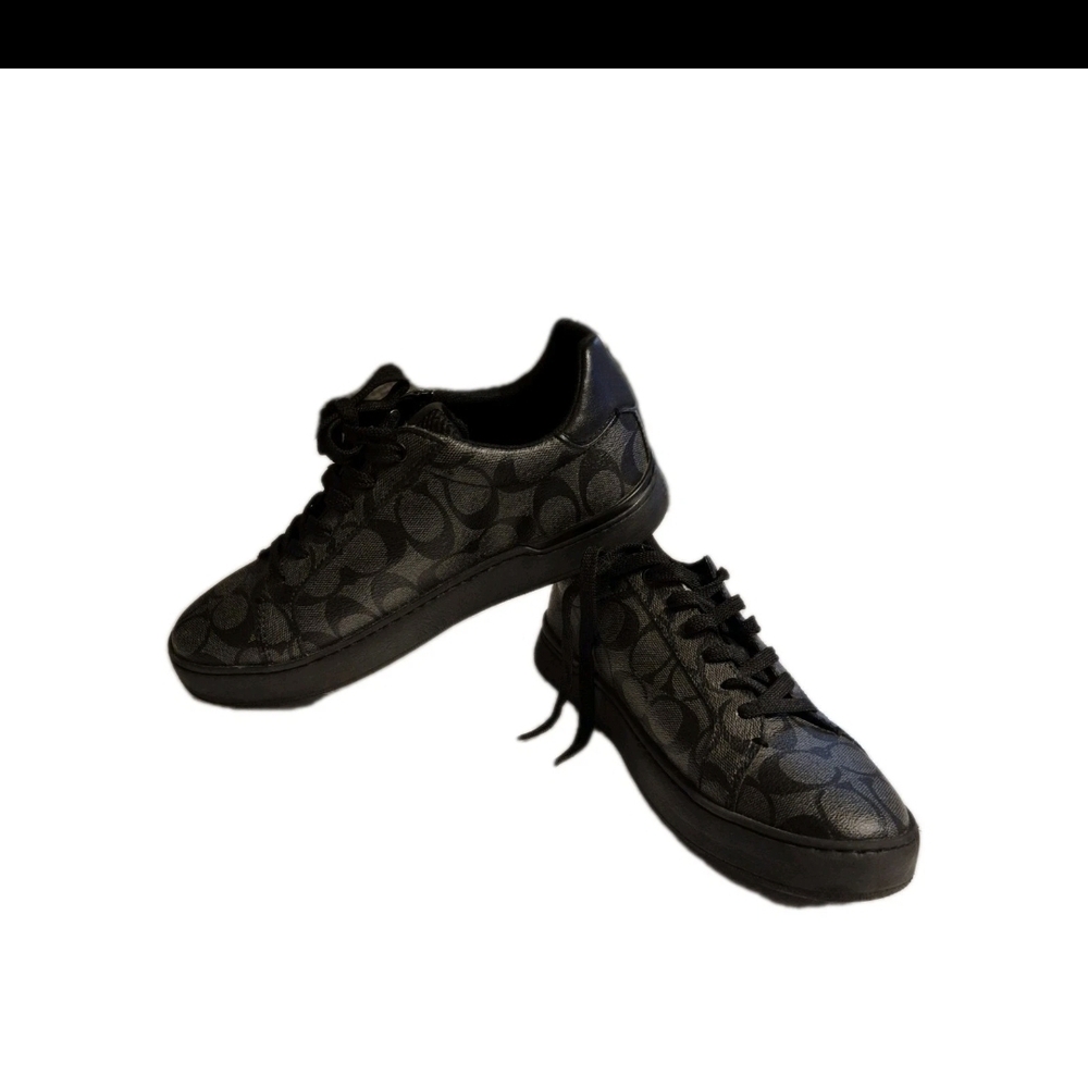 Coach Men's Charcoal And Black Patterned Sneakers